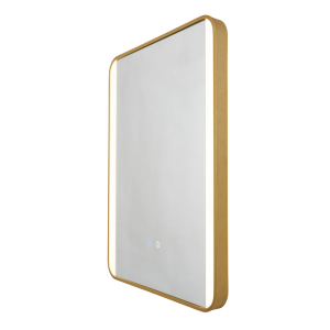 Lori CCT LED Bathroom Mirror with Motion Sensor and Demist - Satin Brass