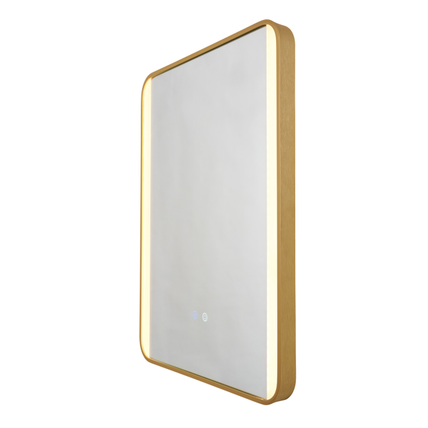 Lori CCT LED Bathroom Mirror with Motion Sensor and Demist - Satin Brass - Image 2