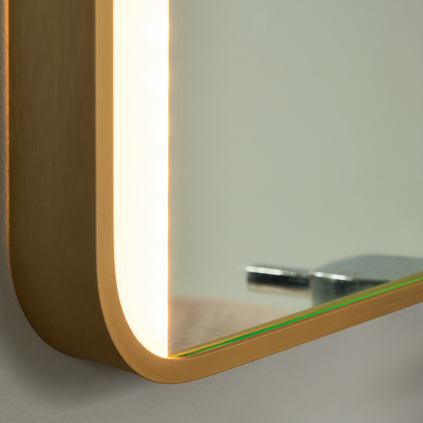 Lori CCT LED Bathroom Mirror with Motion Sensor and Demist - Satin Brass - Image 5