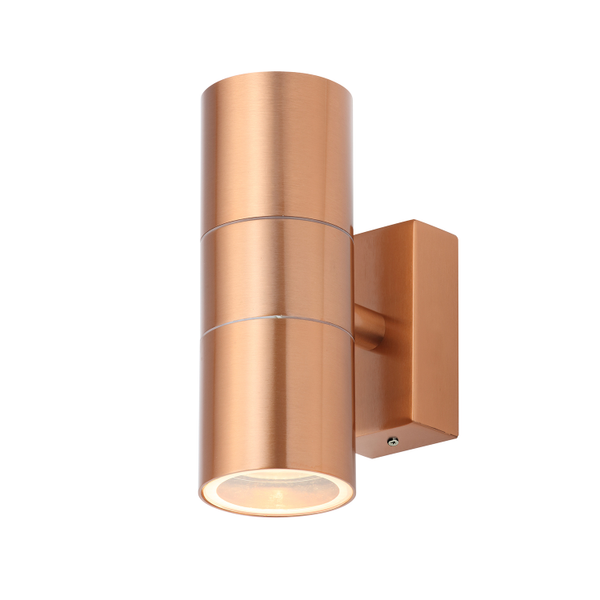 Leto 2 Light Up and Down Outdoor Wall Light - Copper - Image 6