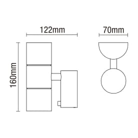 Leto Outdoor Up and Down Wall Light with Photocell, Black - Image 3