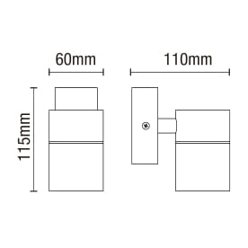 Leto Up or Down Outdoor Wall Light - stainless steel - Image 2