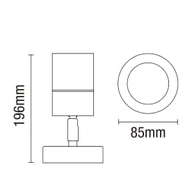 Leto 1 Light Adjustable IP65 Outdoor Wall Light - Anthracite - Image 4