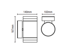 Lens 2 Light Outdoor Up and Down Wall Light - Anthracite - Image 2