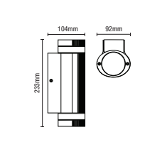 Helix Up and Down Outdoor Cylinder Wall Light, Black - Image 7