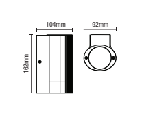 Helix Outdoor Cylinder Wall Light, Black - Image 8