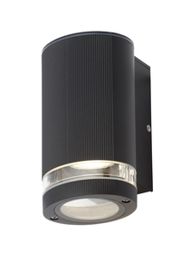 Helix Outdoor Cylinder Wall Light, Black - Image 10