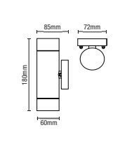 Brac Solid Brass Outdoor Up & Down Wall Light, Bronze - Image 4