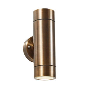 Brac Solid Brass Outdoor Up & Down Wall Light, Bronze - Image 10
