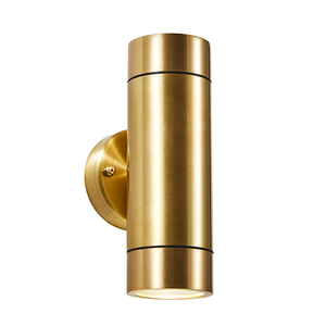 Brac Solid Brass Outdoor Up & Down Wall Light, Brass - Image 10