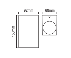 Fleet Outdoor Square Wall Light, Anthracite - Image 4