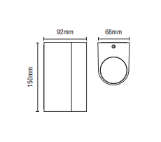 Antar Up and Down Outdoor Wall Light, Black - Image 4