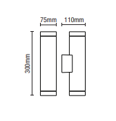 Morro Up and Down Outdoor Wall Light, Black - Image 5