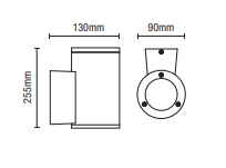 Mizar Outdoor Up & Down LED Wall Light, Anthracite - Image 5