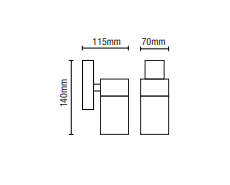 Muto Outdoor Fixed Down Wall Light, Black - Image 4
