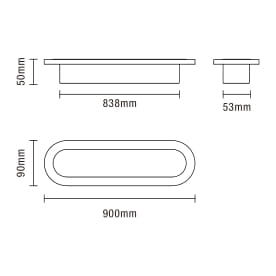 Ren 24 Watt Outdoor CCT Linear Wall Light, Black - Image 4