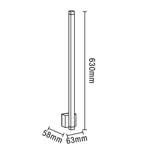 Bardi Outdoor LED Linear Wall Light, Black - Image 4