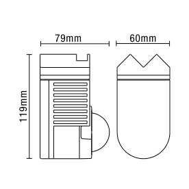 Alia Outdoor 360 Degree Corner Mount PIR Sensor - White - Image 2