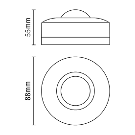 Loca 360° Surface Mount Triple PIR Sensor - White - Image 2