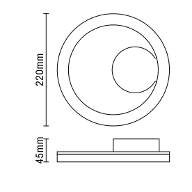 Eclipse Outdoor LED Circular Wall Light, Black - Image 2
