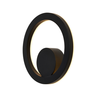 Eclipse Outdoor LED Circular Wall Light, Black - Image 6