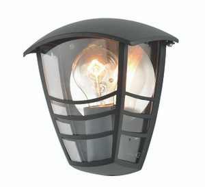Perdita Outdoor 1 Light Die Cast Half Wall Lantern - Black - Image 6