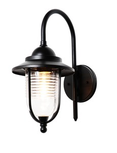 Eris Outdoor Fishermans Style Wall Light - Black - Image 6