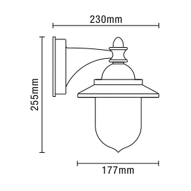 Leek Outdoor Fisherman Style Lantern Wall Light, Anthracite - Image 4