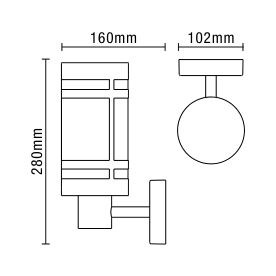 Gada 1 Light Outdoor Wall Light with Stainless Steel Mesh - Black - Image 4