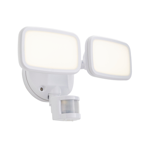 Lynn Twin 20 Watt LED Outdoor Flood Light with PIR Sensor - White - Image 6