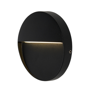 Onza Outdoor LED 11cm Round Wall Light, Black - Image 6