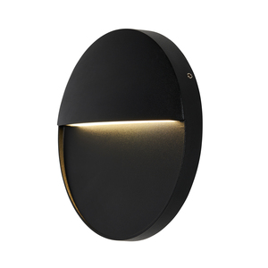 Onza Outdoor LED 16cm Round Wall Light, Black - Image 5