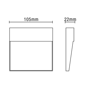 Puya Outdoor LED 10cm Square Wall Light, Anthracite - Image 4