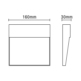 Puya Outdoor LED 16cm Square Wall Light, Anthracite - Image 2