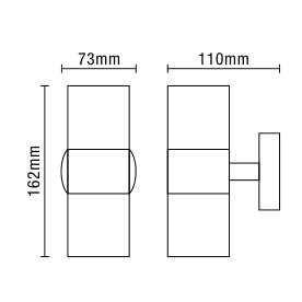 Arbo Outdoor Up & Down Wall Light with Tempered Glass, Rust - Image 4
