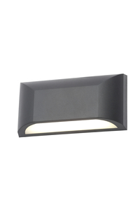 Poole Outdoor LED Rectangular Down Wall Light - Black - Image 6