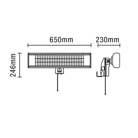 Blaze - Wall Mount Patio Heater 1800W - Image 8