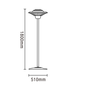 Coral - Floor Standing Patio Heater with Carbon Element - Image 4