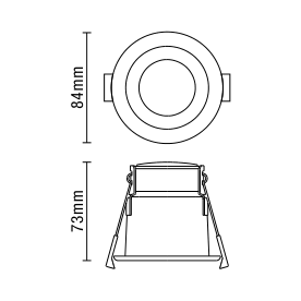 Jenn 8 Watt Fire Rated IP65 COB LED Recessed Downlight - Black or White - Image 2
