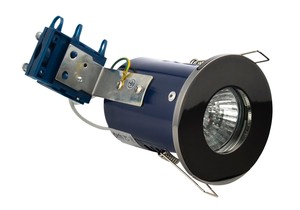 Yate IP65 Fixed Fire Rated IP65 Recessed Downlight - Black Chrome - Image 5