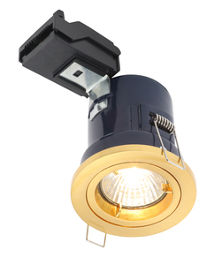 Yate Fixed Fire rated Downlight Satin Brass - Image 7