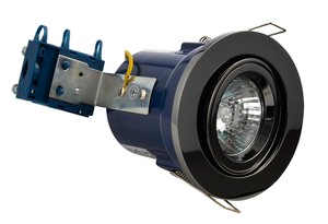 Yate Adjustable Fire Rated IP20 Recessed Downlight - Black Chrome - Image 5