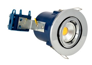 Yate Adjustable Fire Rated IP20 Recessed Downlight - Chrome - Image 5