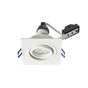 Pasto Single Aluminium Square Adjustable Downlight GU10 White - Image 8