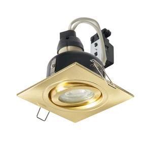 Cali Square IP65 Tiltable Downlight, Satin Brass - Image 9