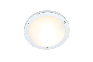Delphi Flush 18 Watt Large LED Flush Bathroom Ceiling Light - Chrome - Image 6