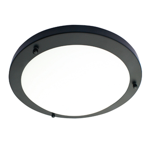 Delphi Flush 18 Watt Large LED Flush Bathroom Ceiling Light - satin Black - Image 4