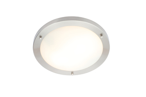 Delphi Flush 18 Watt Large LED Flush Bathroom Ceiling Light - Satin Nickel - Image 6