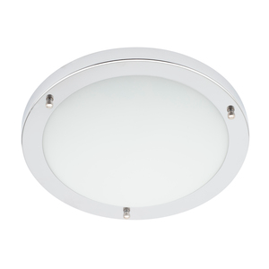 Delphi Large Flush Bathroom Ceiling Light - Chrome - Image 6