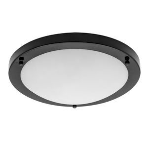 Delphi Large Flush Bathroom Ceiling Light - Satin Black - Image 5